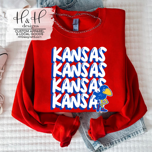 Kansas Doodle Stack ~ Licensed Apparel ~ HHKU124