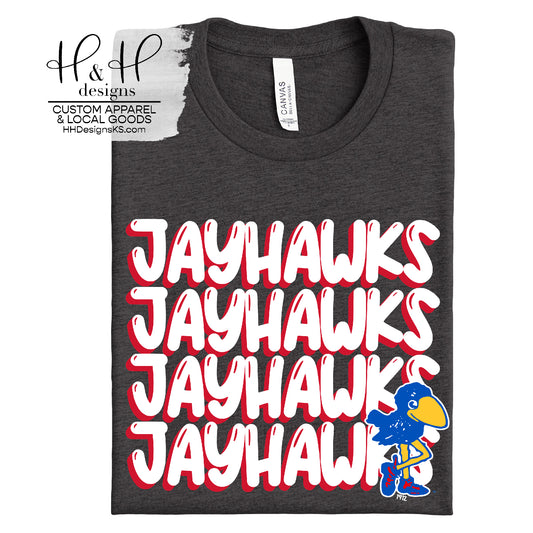 Jayhawk Doodle Stack ~ Licensed Apparel ~ HHKU125