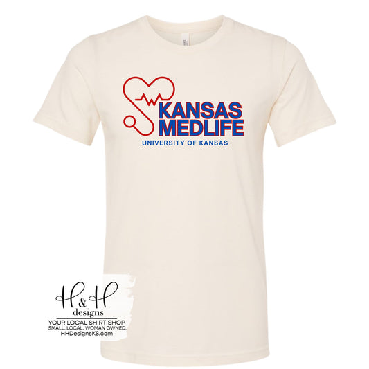 Kansas Medlife Red and Blue ~ KU Medlife Licensed Apparel ~ HHKU141