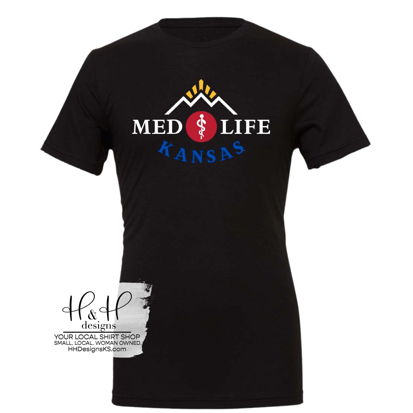 Medlife Kansas for Black ~ KU Medlife Licensed Apparel ~ HHKU144