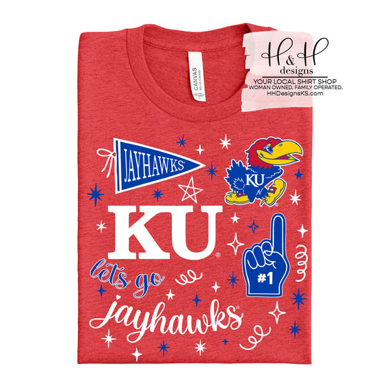 Kansas Jayhawks Blue Game Day Spirit ~ Licensed Apparel ~ HHKU177