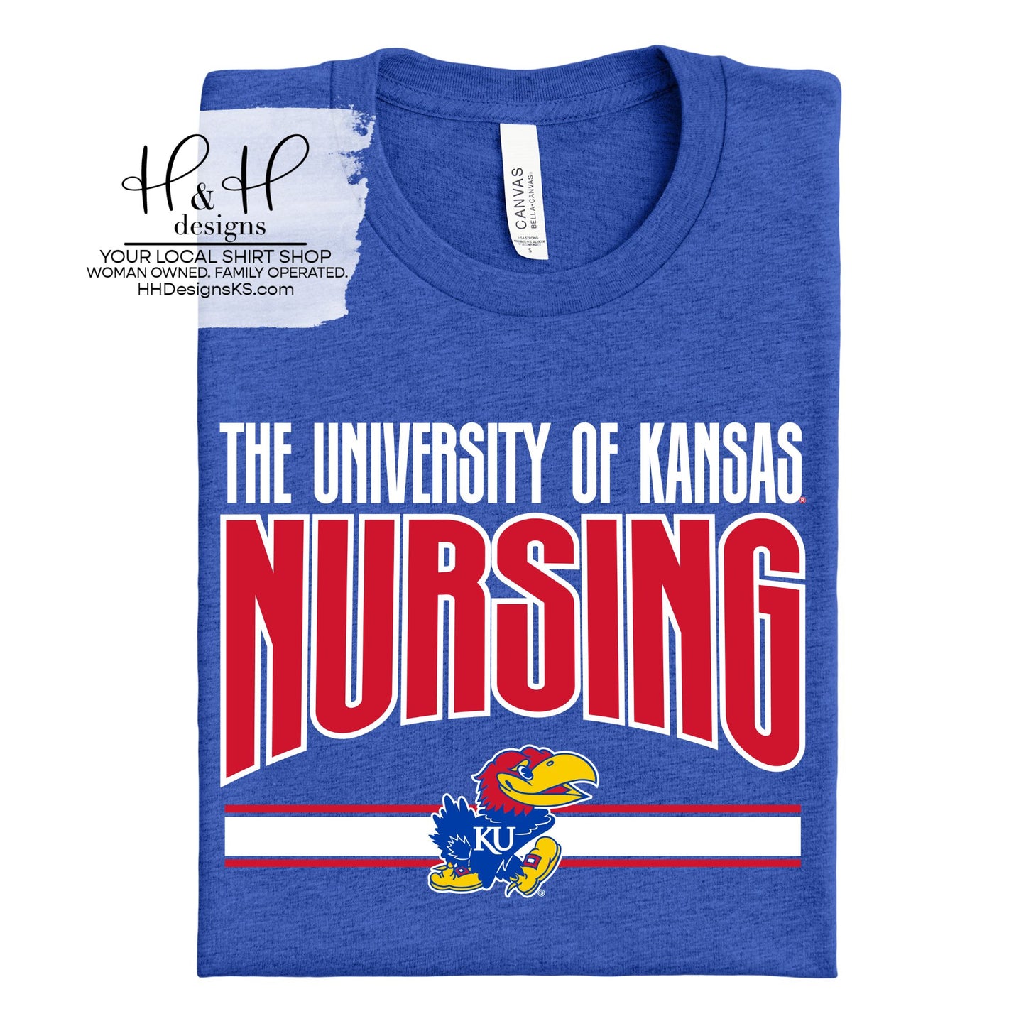 The University of Kansas Nursing Warp ~ Licensed Apparel ~ HHKU181