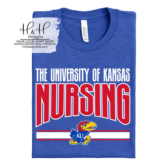 The University of Kansas Nursing Warp ~ Licensed Apparel ~ HHKU181