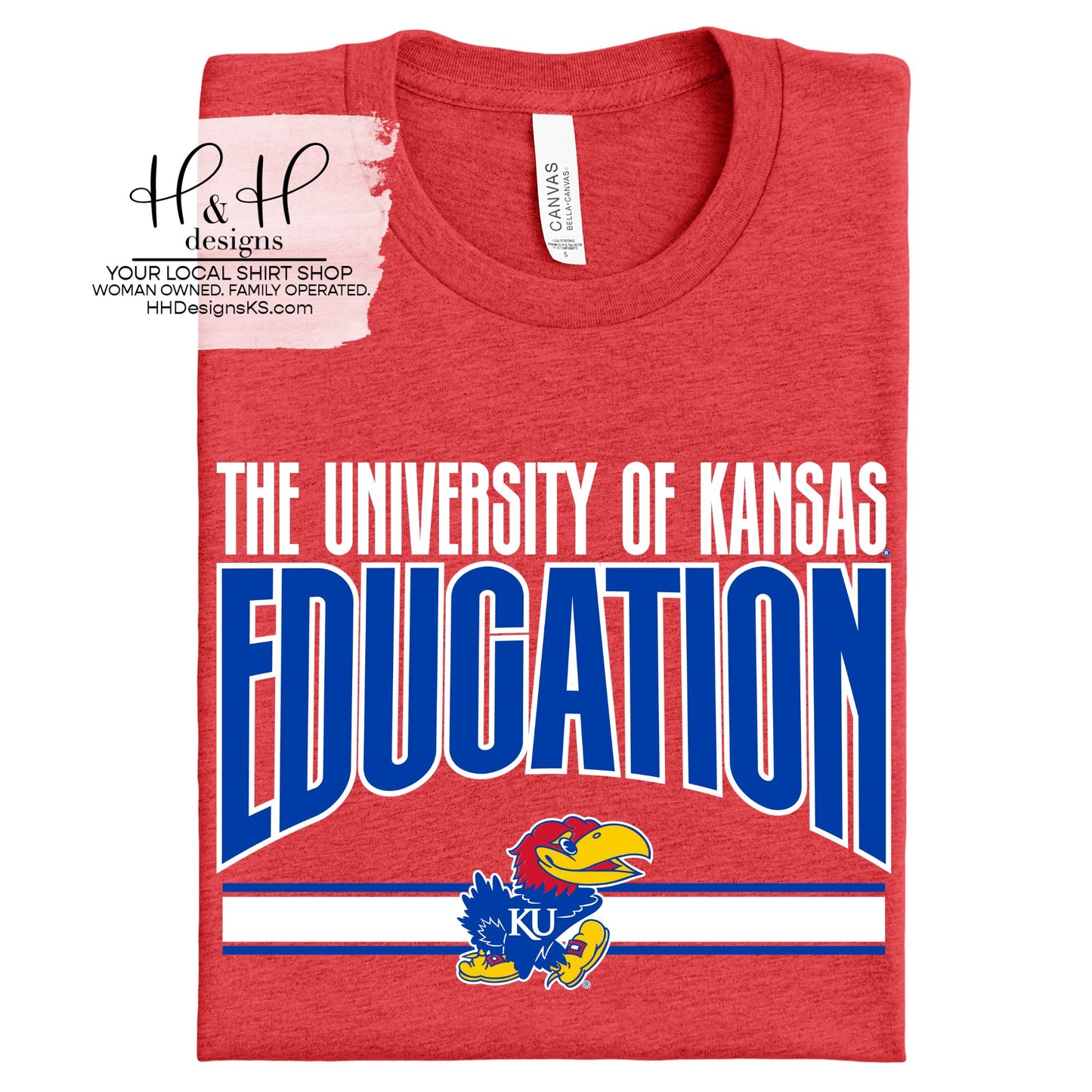 The University of Kansas Education Warp ~ Licensed Apparel ~ HHKU182