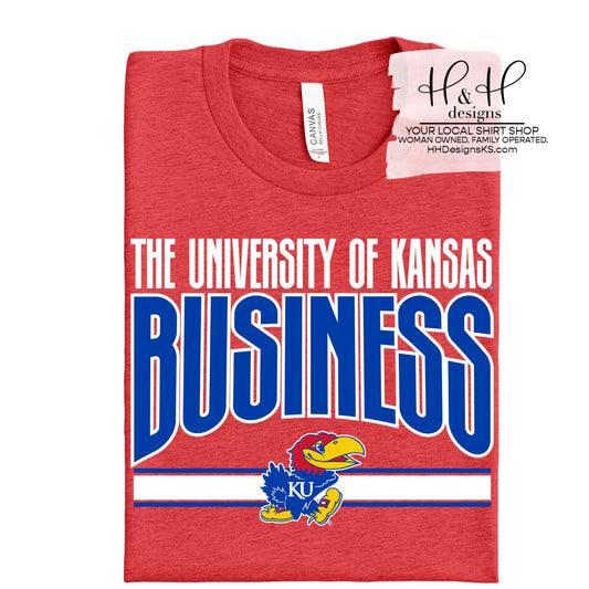 The University of Kansas Business Warp  ~ Licensed Apparel ~ HHKU183