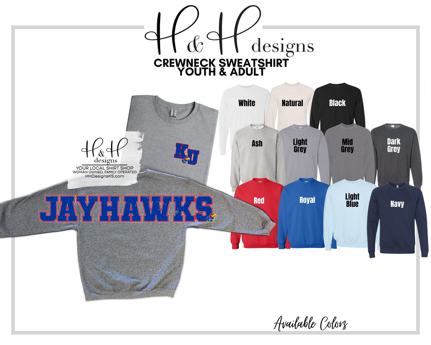 KU Jayhawks Varsity Crew ~ HHKU198