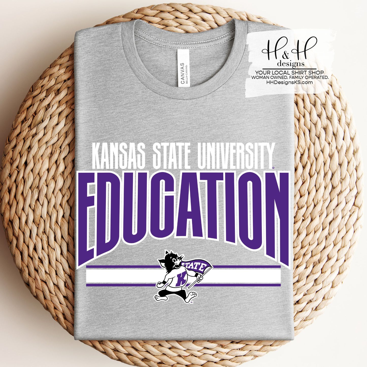 Kansas State University Education Warp  ~ Licensed Apparel ~ HHKSU10
