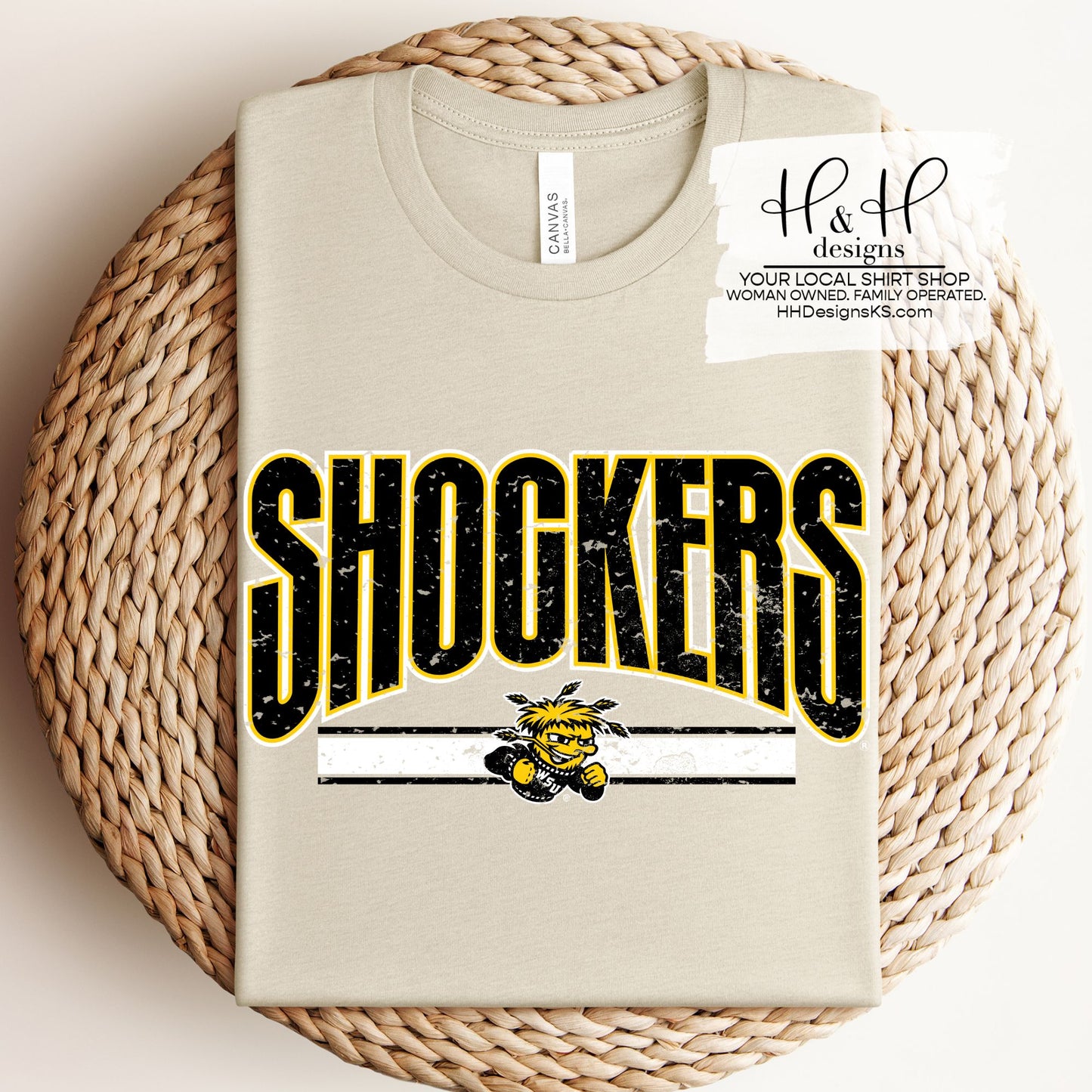 Shockers Distressed Warp  ~ Licensed Apparel ~ HHWSU103