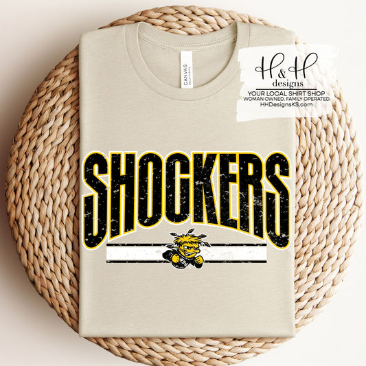 Shockers Distressed Warp  ~ Licensed Apparel ~ HHWSU103