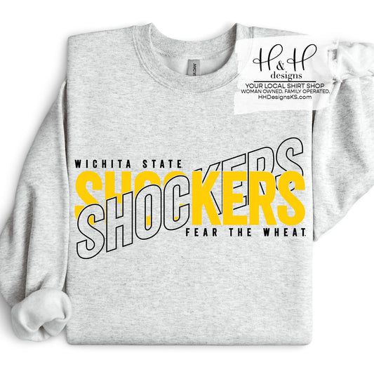 Wichita State Shockers Double Vision  ~ Licensed Apparel ~ HHWSU105
