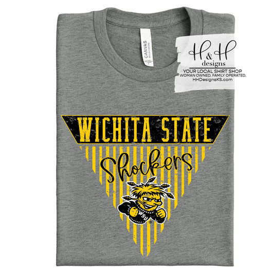 Wichita State Striped Pennant ~ Licensed Apparel ~ HHWSU112