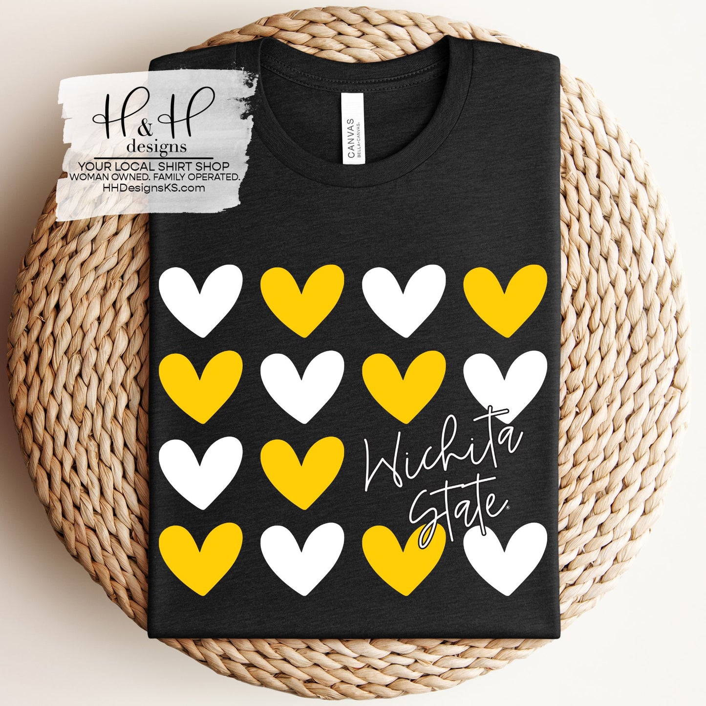 Wichita State Repeat Hearts  ~ Licensed Apparel ~ HHWSU113