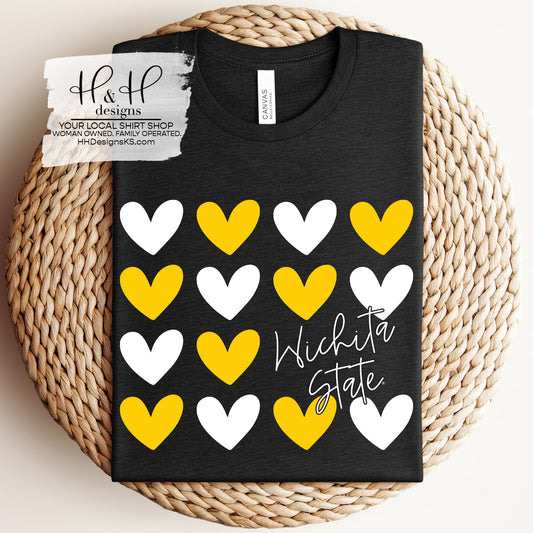 Wichita State Repeat Hearts ~ Licensed Apparel ~ HHWSU113