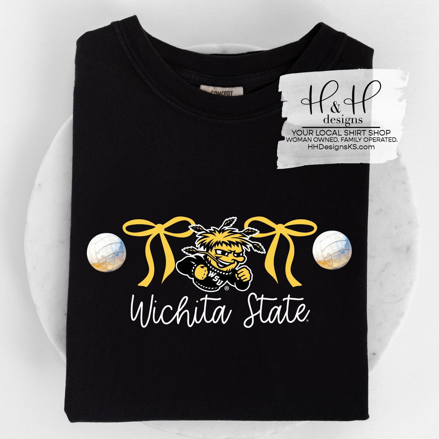 Wichita State Coquette Volleyball Bows ~ Licensed Apparel ~ HHWSU118