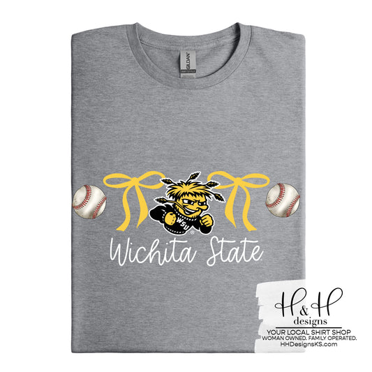 Wichita State Coquette Hearts Bows ~ Licensed Apparel ~ HHWSU125
