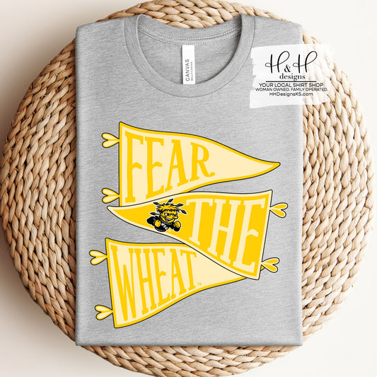 Wichita State Fear The Wheat Mascot Pennant Stack ~ Licensed Apparel ~ HHWSU129