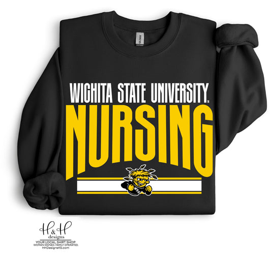 Wichita State University Nursing Warp  ~ Licensed Apparel ~ HHWSU134