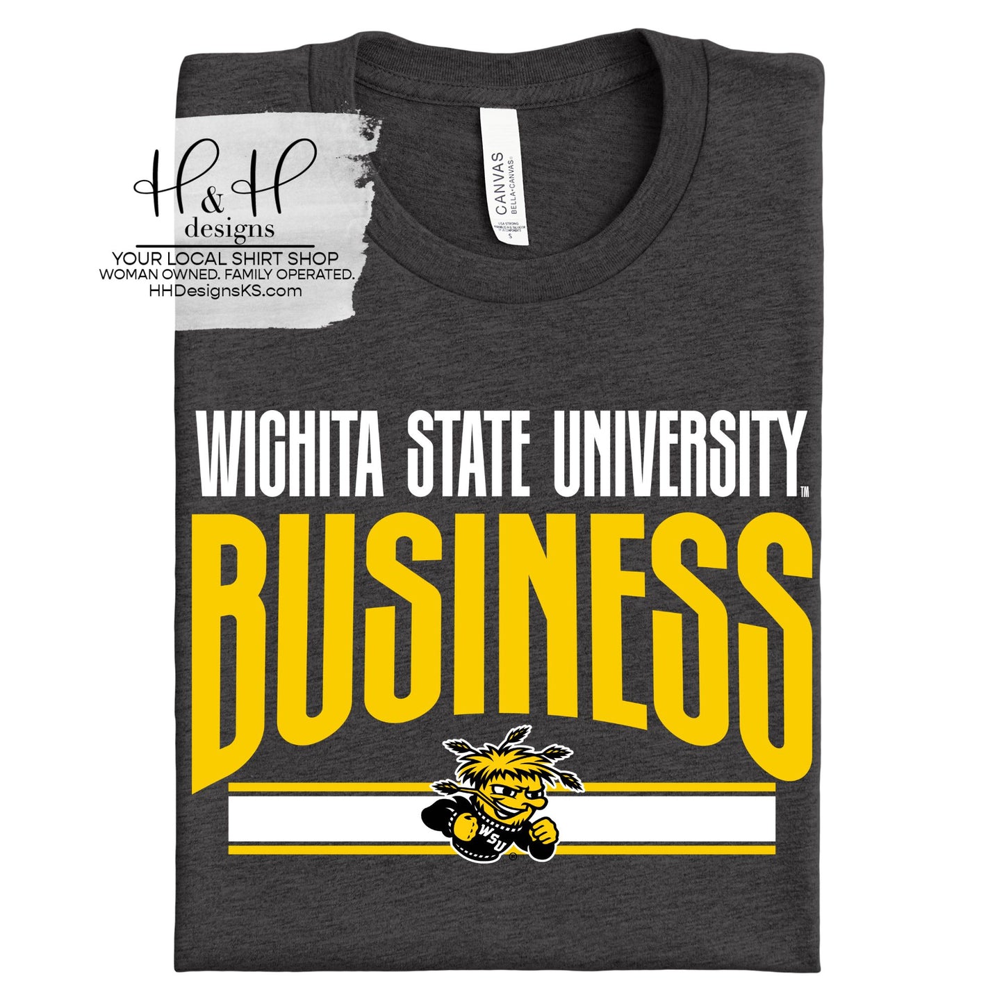 Wichita State University Business Warp  ~ Licensed Apparel ~ HHWSU135