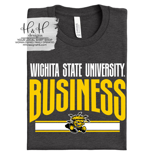 Wichita State University Business Warp  ~ Licensed Apparel ~ HHWSU135