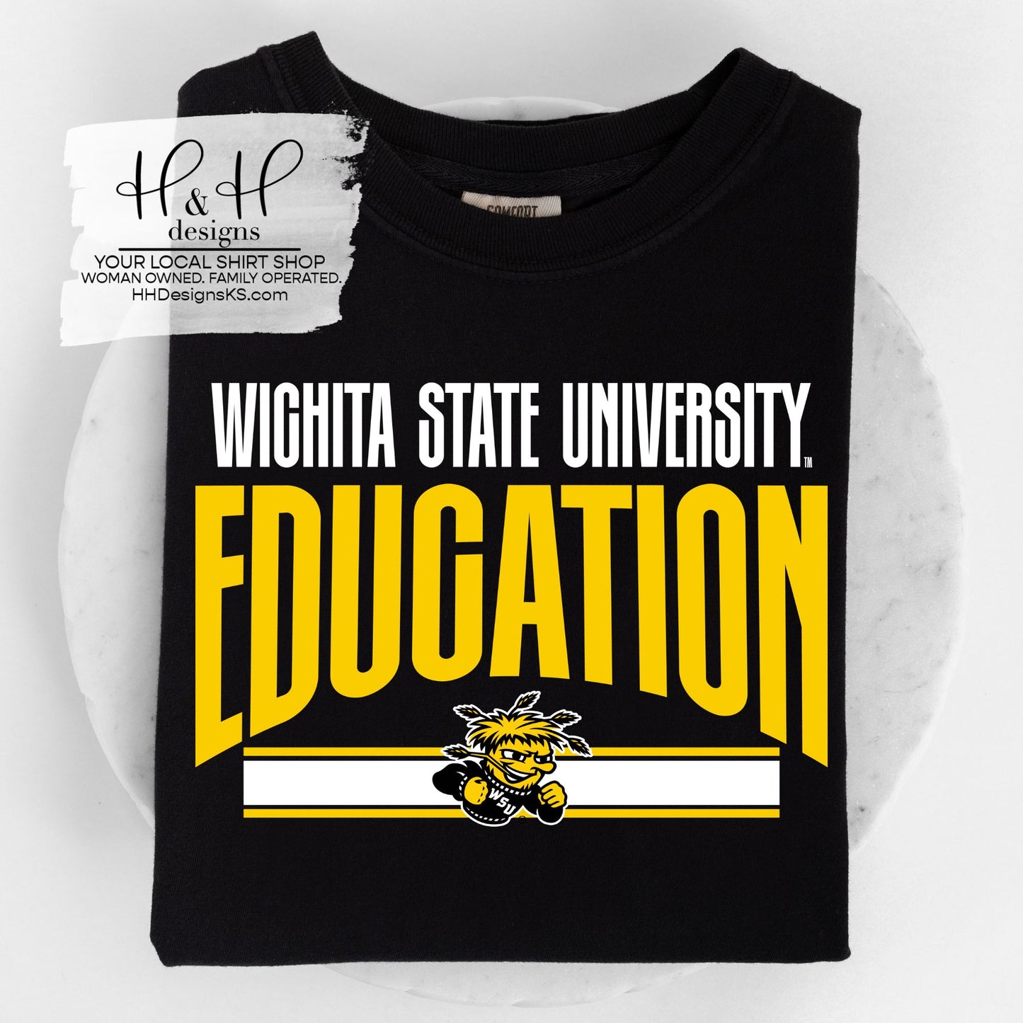 Wichita State University Education Warp  ~ Licensed Apparel ~ HHWSU136