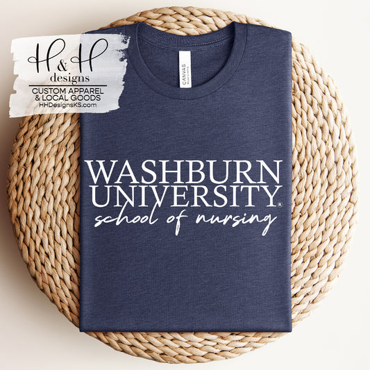 Washburn University School of Nursing Classic ~ HHWU114  ~ Licensed Washburn University Apparel