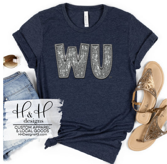 WU Faux Glitter Embroidery - HHWU143  - Licensed Apparel