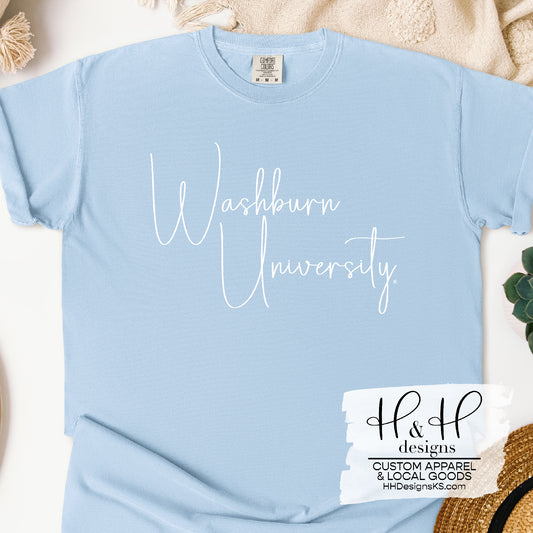Washburn University Swirly Script ~ Licensed Apparel ~ HHWU163