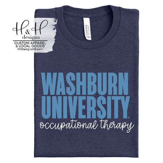 Washburn University Occupational Therapy Block Script ~ Licensed Apparel ~ HHWU183