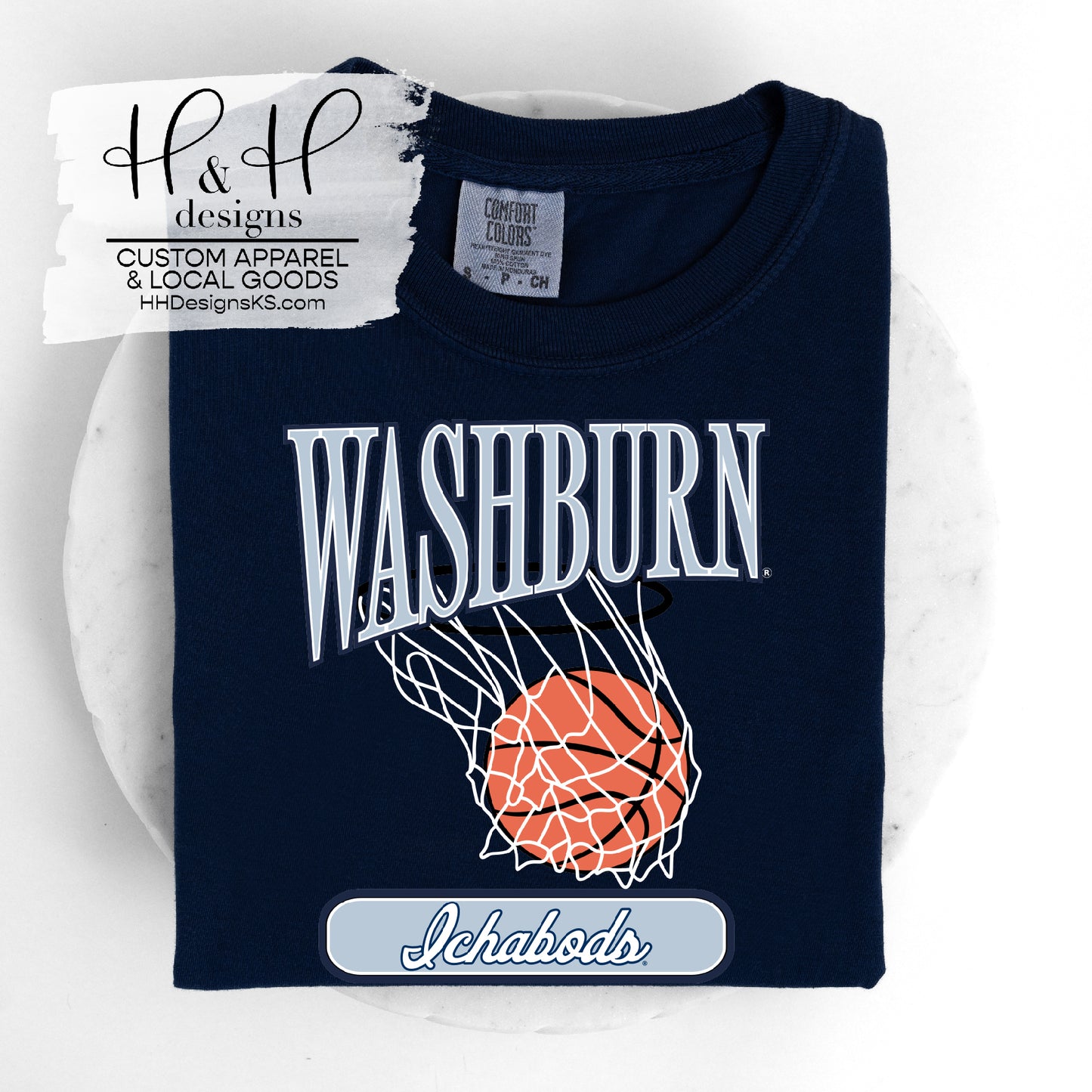 Washburn Ichabods Basketball Swish  ~ Licensed Apparel ~ HHWU187