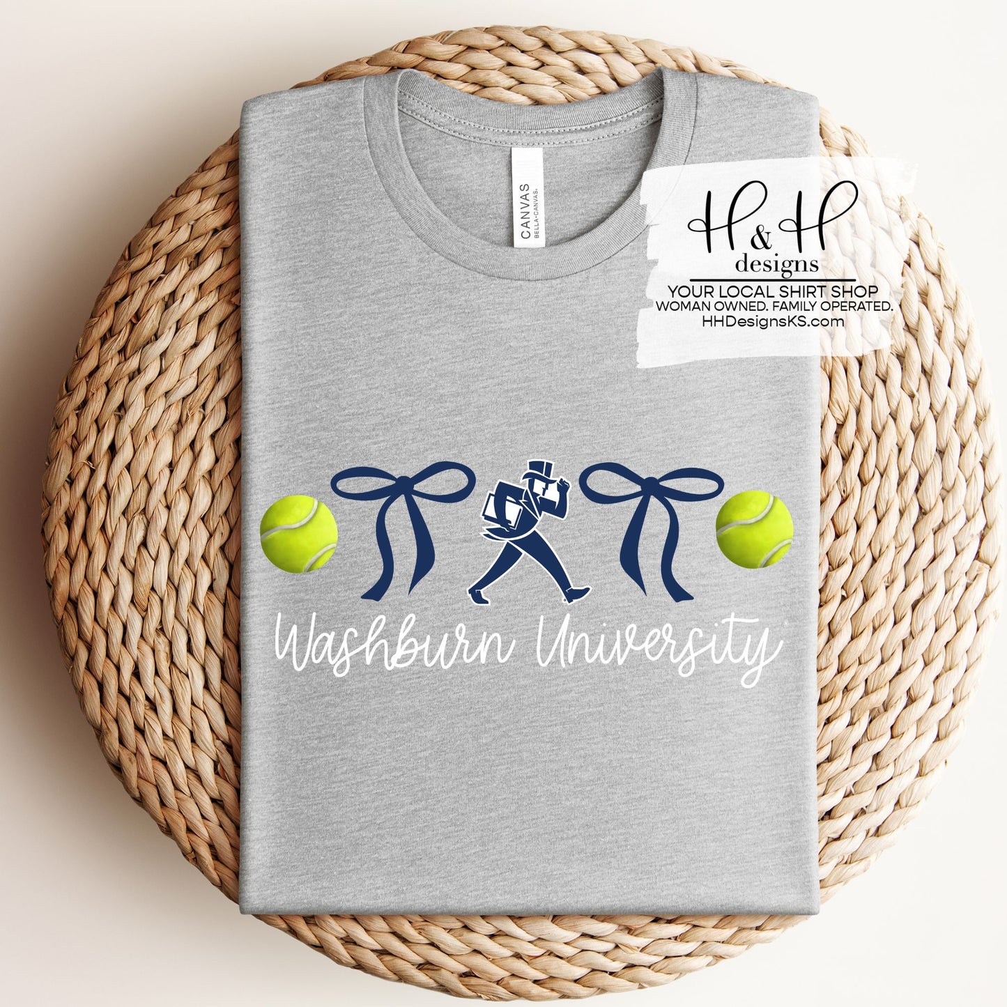 Washburn University Tennis Coquette Bows  ~ Licensed Apparel ~ HHWU210