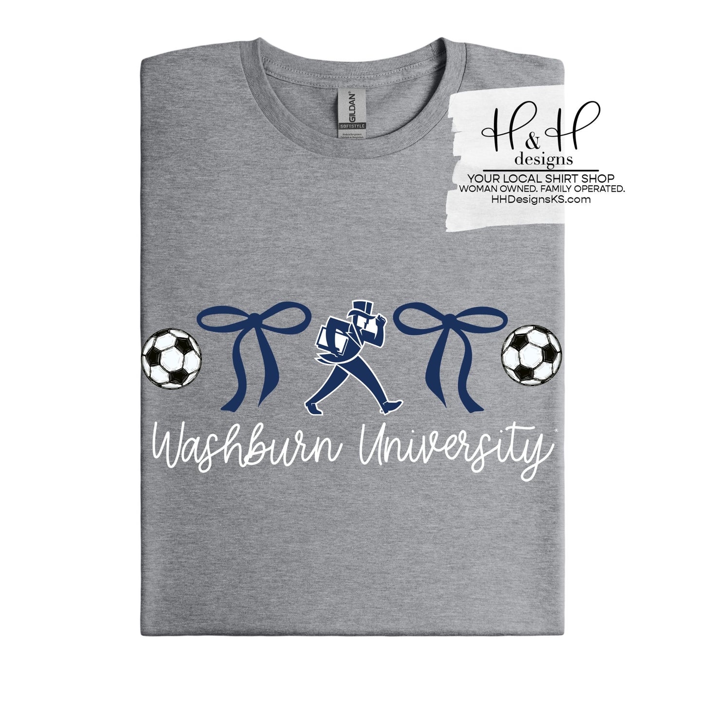 Washburn University Soccer Coquette Bows ~ Licensed Apparel ~ HHWU212