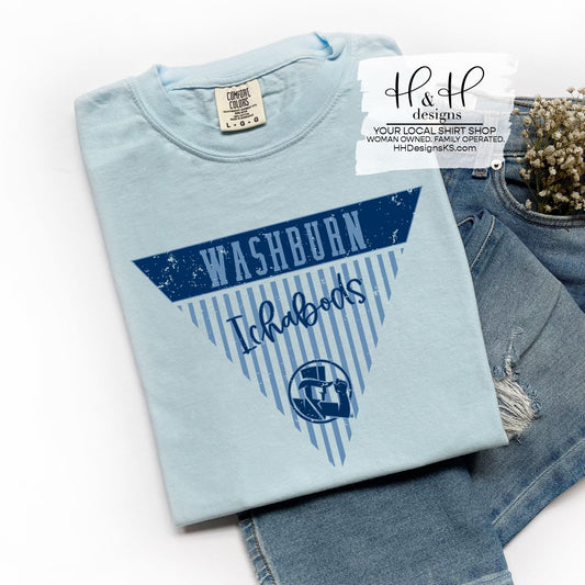 Washburn Striped Pennant ~ Licensed Apparel ~ HHWU219