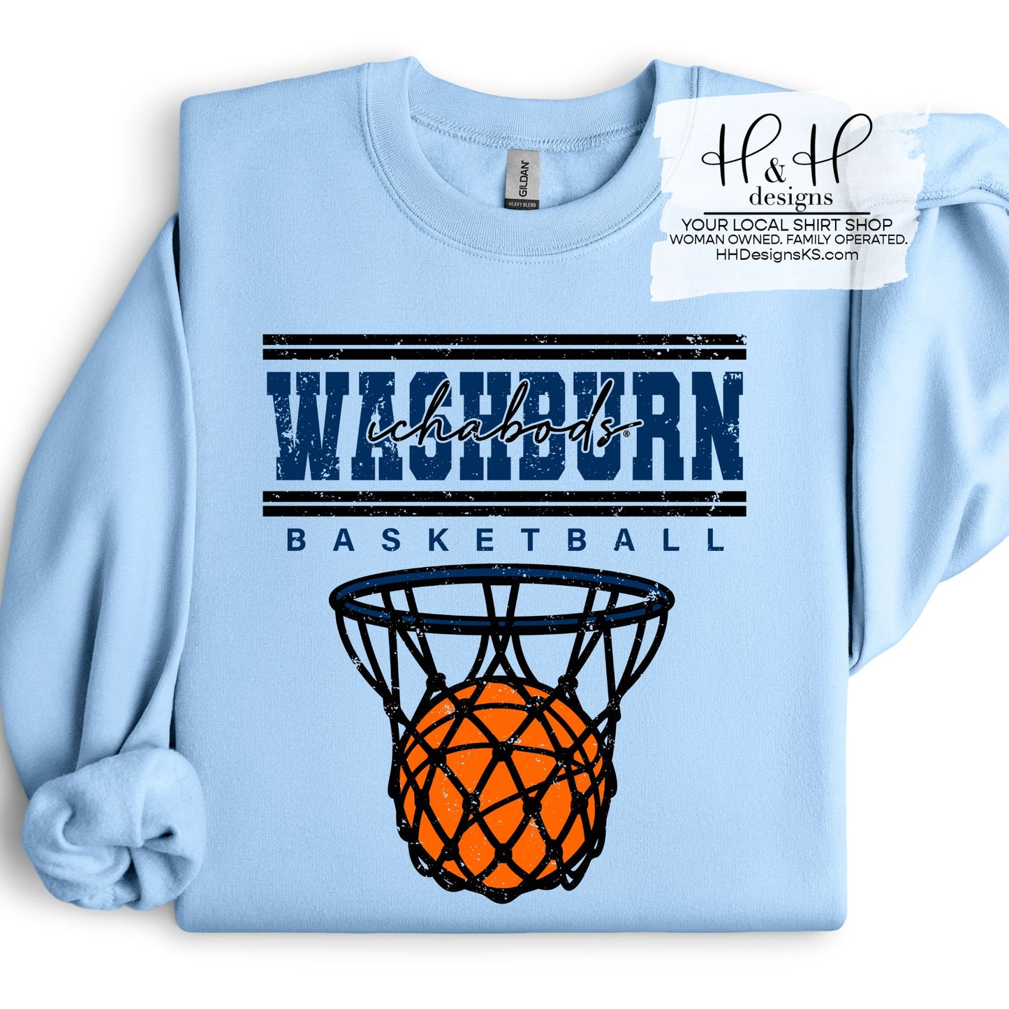Washburn Ichabods Double Lined Basketball ~ Licensed Apparel ~ HHWU230
