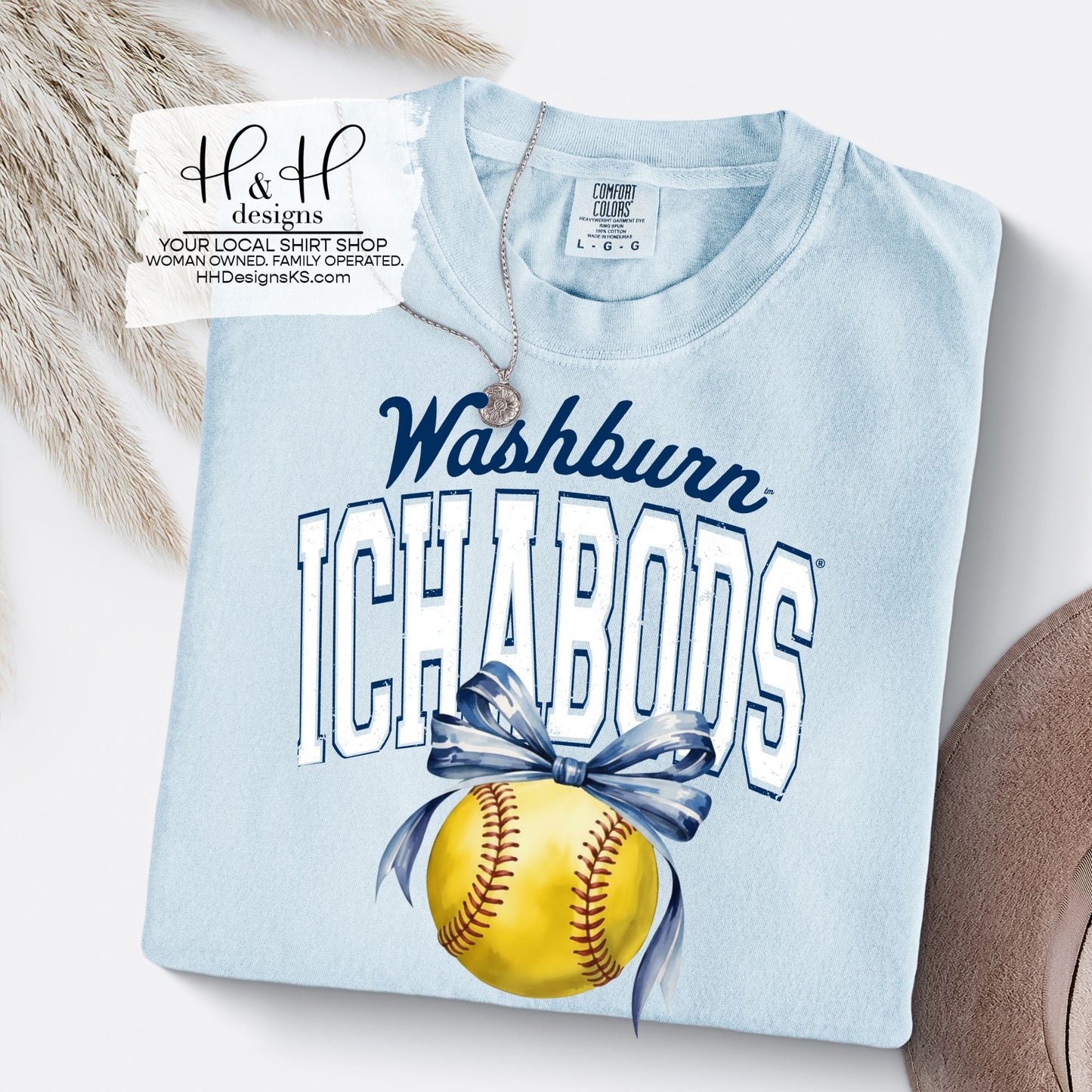 Washburn Ichabods Softball Block Bow ~ Licensed Apparel ~ HHWU240
