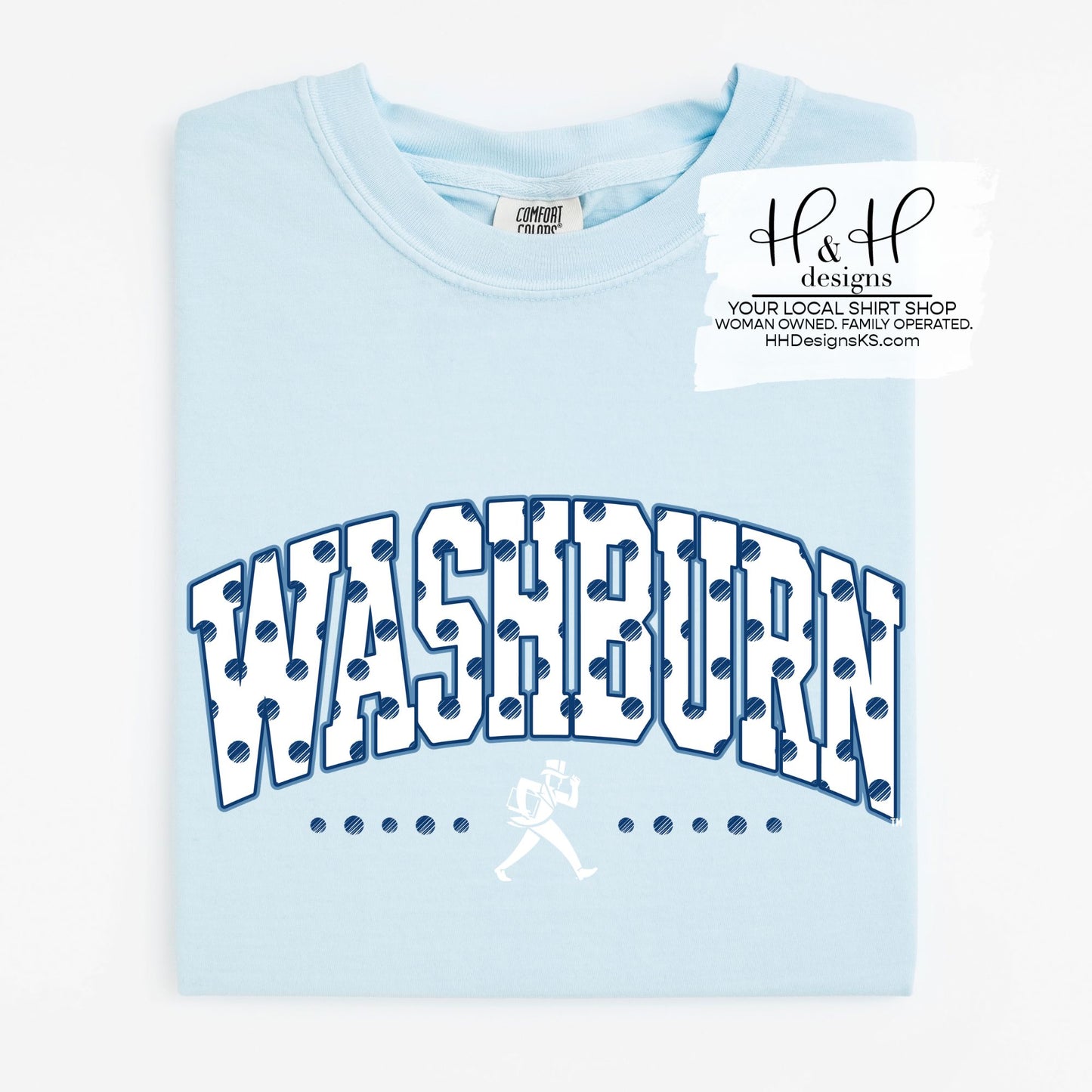 Washburn Polka Dot Arch with Ichabod ~ Licensed Apparel ~ HHWU250