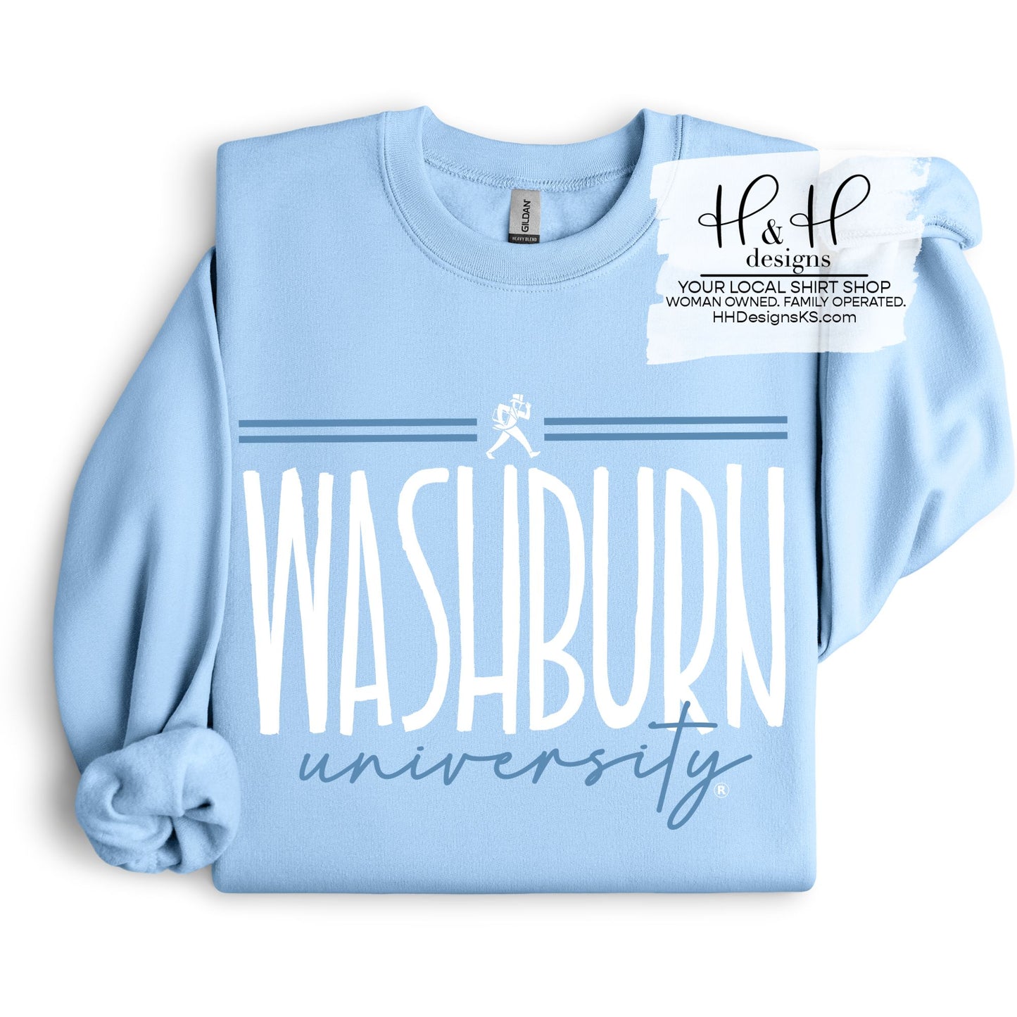Washburn University Double Lined Sketch ~ Licensed Apparel ~ HHWU251