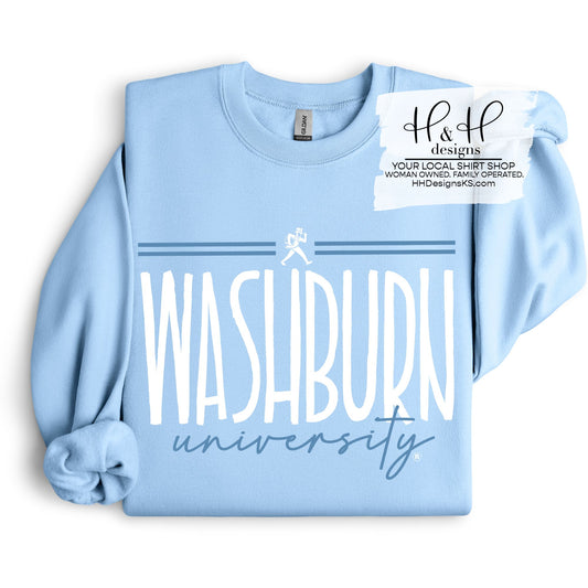 Washburn University Double Lined Sketch ~ Licensed Apparel ~ HHWU251