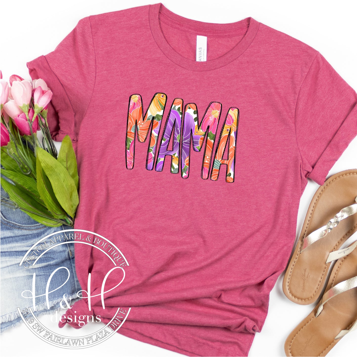 Bright Floral Filled Mama