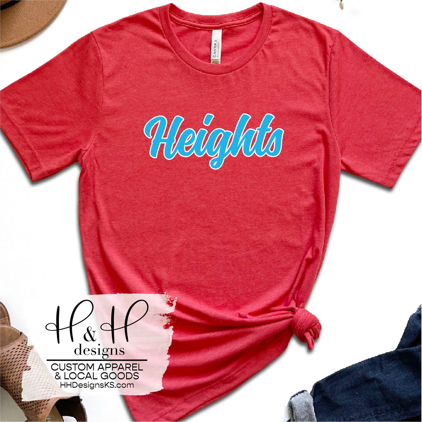 Heights Double Outline Script