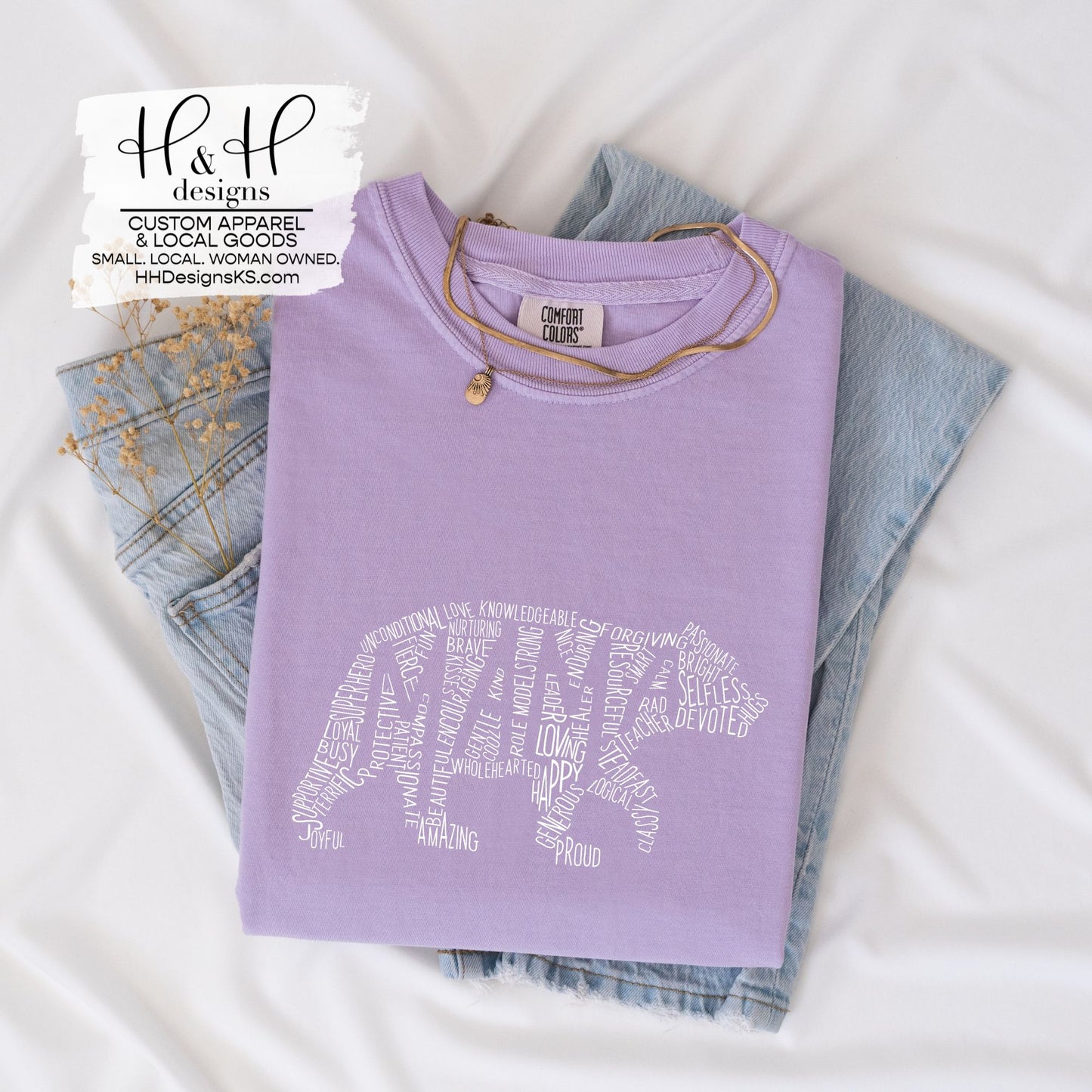 Mama Bear Words - White Words