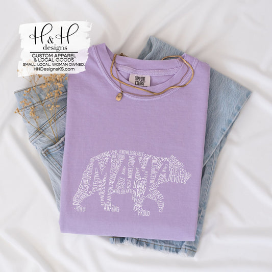 Mama Bear Words - White Words