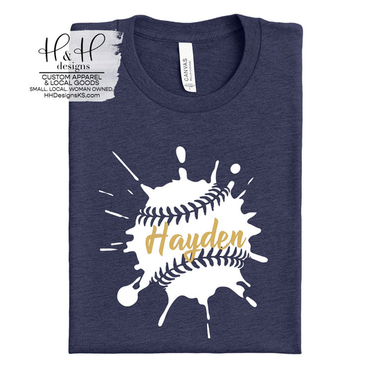 Hayden Baseball Splatter