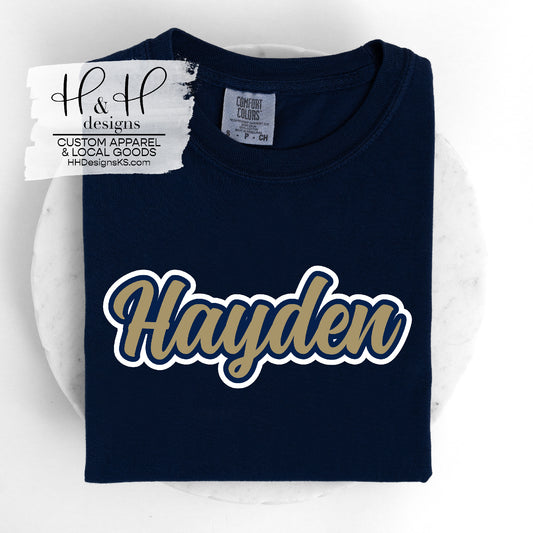 Hayden Double Outline Script