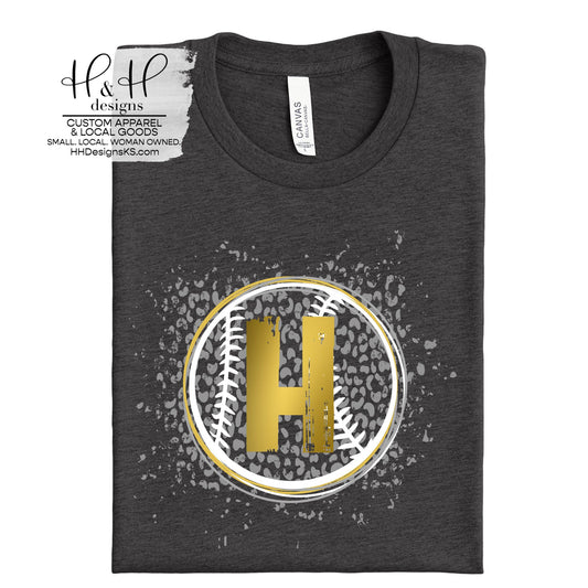 Hayden H Baseball Round Leopard Splatter