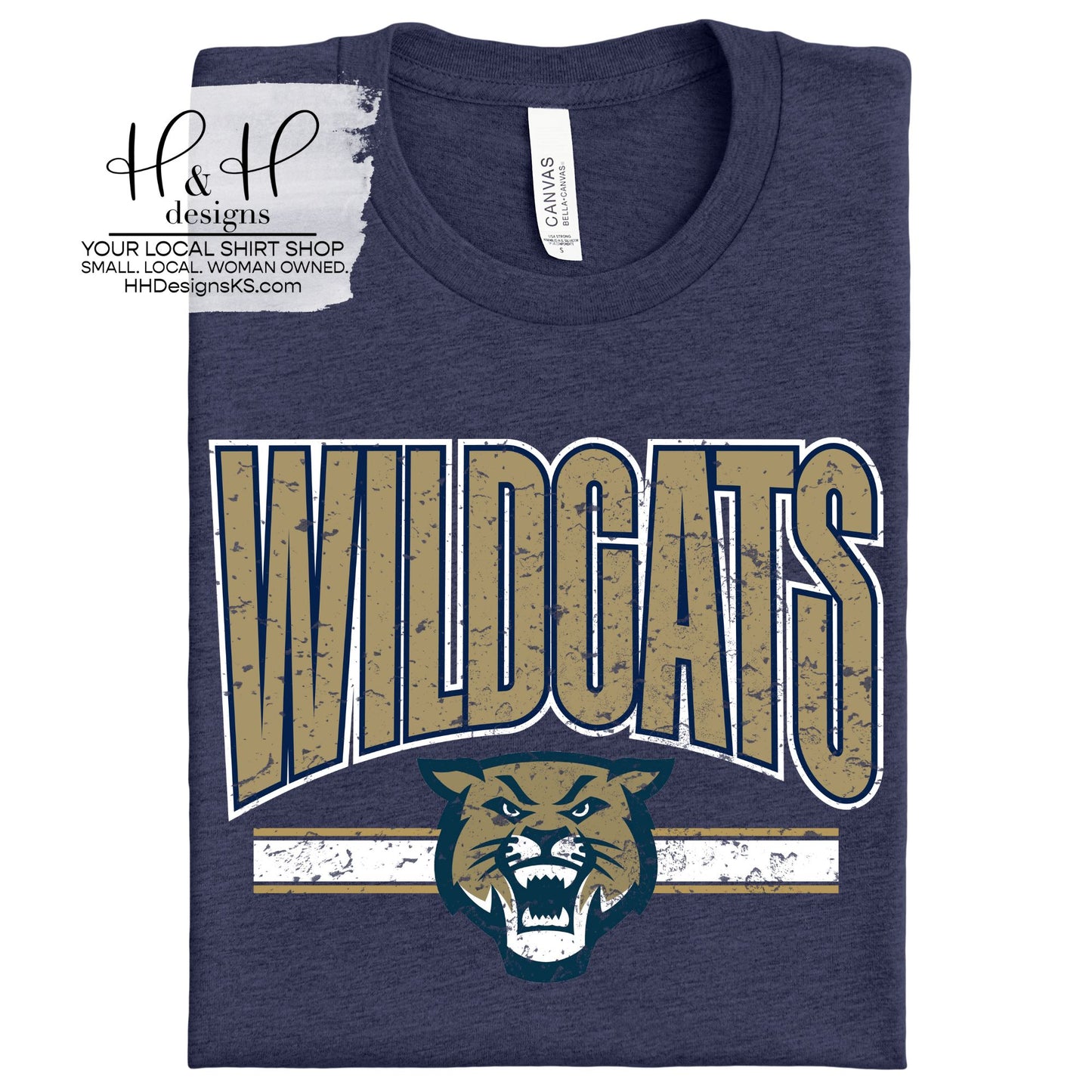 Hayden Wildcats Distressed Warp
