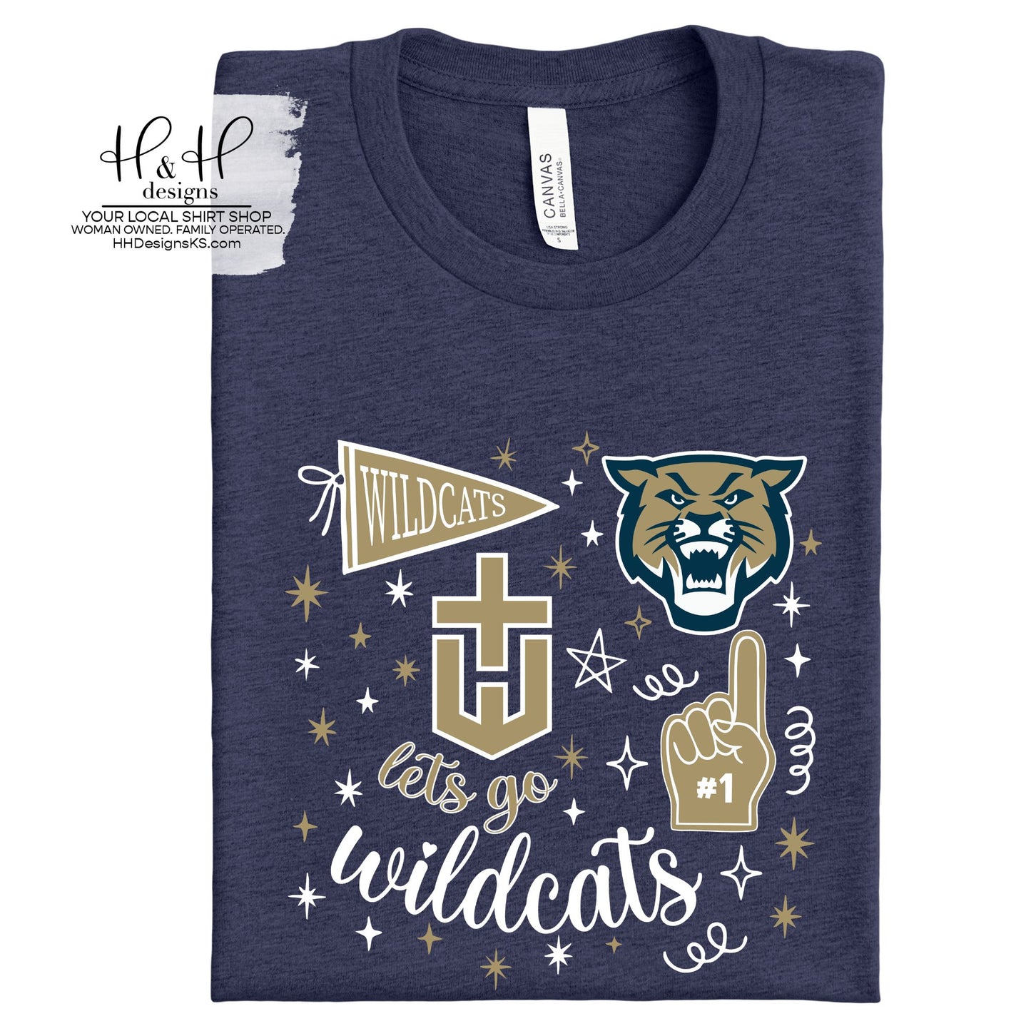 Hayden Wildcats Gold Game Day Spirit ~ HH244