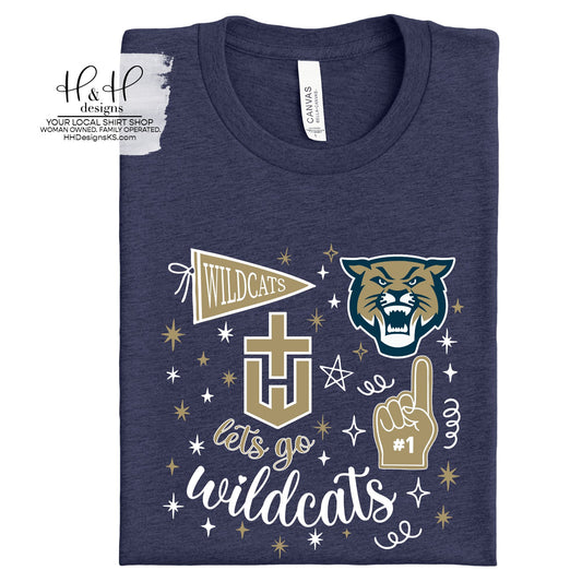 Hayden Wildcats Gold Game Day Spirit ~ HH244