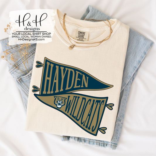 Hayden Wildcats Mascot Pennant Stack ~ HH157