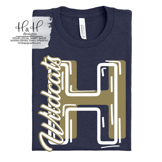 Hayden Wildcats Sketch Initials ~ HH811