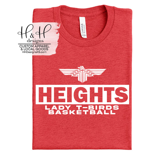 Heights Basketball Knockout Block - Lady T-Birds Basketball 2024